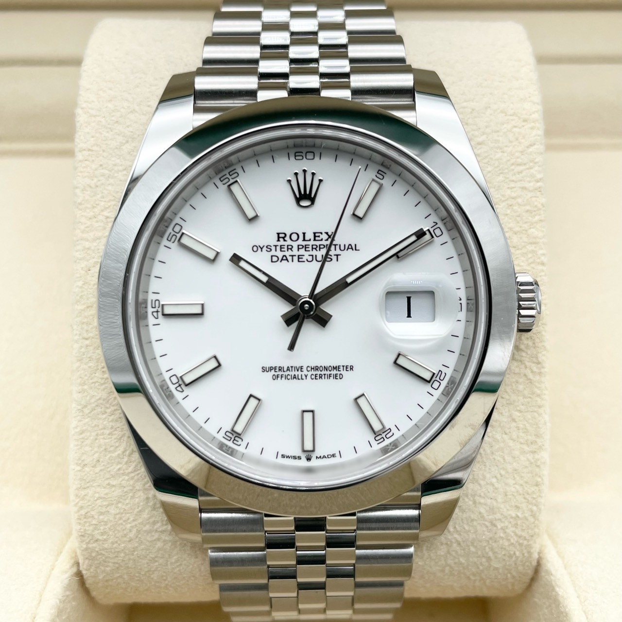 ����å��� �ǥ��ȥ��㥹�� 126300 �ۥ磻�� ���ƥ�쥹�������롡41mm