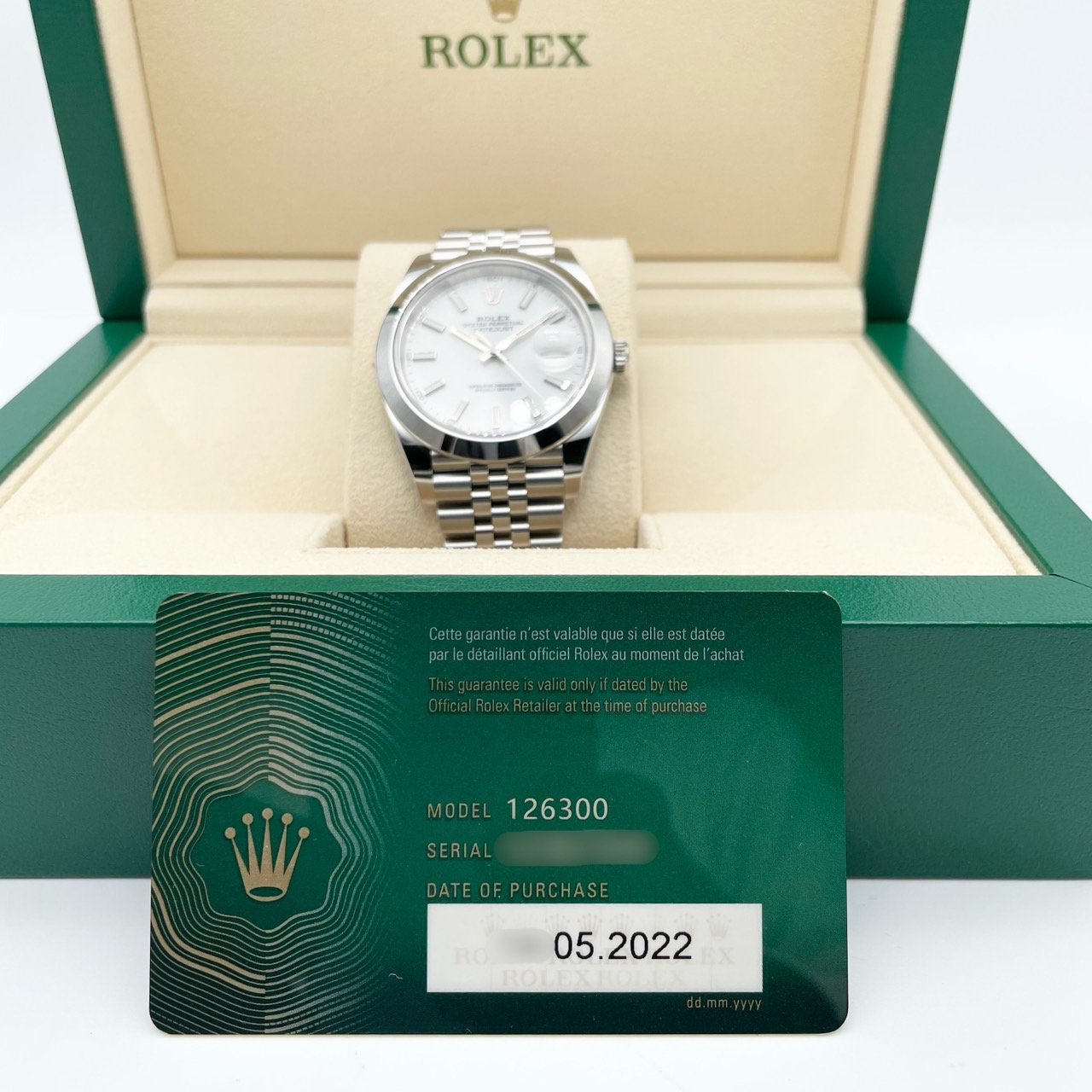 ����å��� �ǥ��ȥ��㥹�� 126300 �ۥ磻�� ���ƥ�쥹�������롡41mm