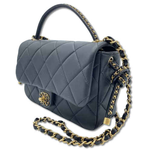 新品同様★シャネル マトラッセ トップハンドル チェーンショルダーバッグ 正規品 CHANEL 2WAY ミニ チェーン ショルダーバッグ トップハンドル