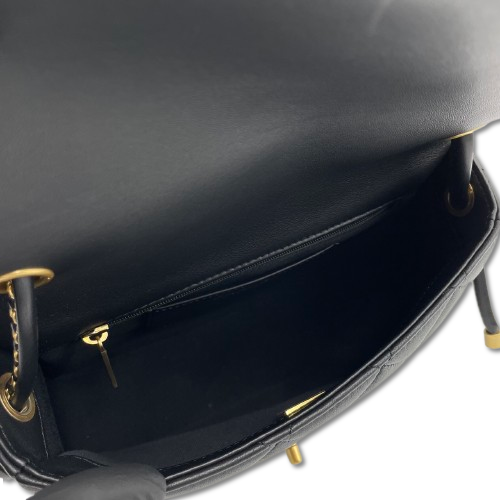 シャネル マトラッセ AS5298 W21.5 ブラック ラムスキン シャネル マトラッセ AS5298 トップハンドル フラップ チェーン