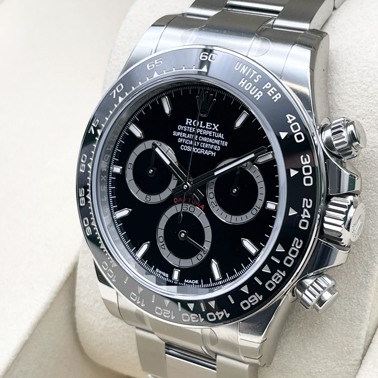 ������Ź�ݸ�����դ����ۥ���å��� �ǥ��ȥ� 126500LN  �֥�å� ���ƥ�쥹�������� �����������֥쥹 40mm