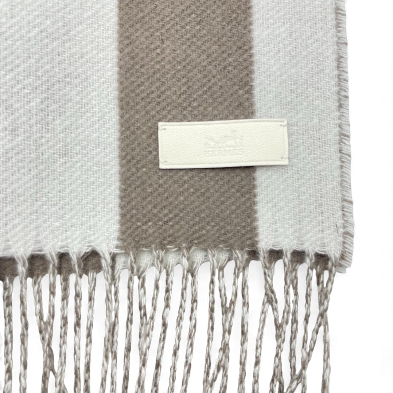 エルメス マフラー コンクール 40×195 イヴォワール / ピュス カシミヤ