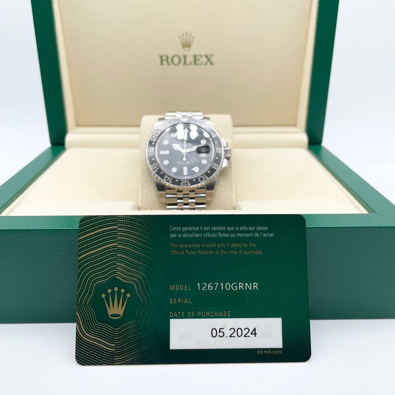 ����å��� GMT�ޥ�����II 126710GRNR �֥�å� ���ƥ�쥹�������� 40mm