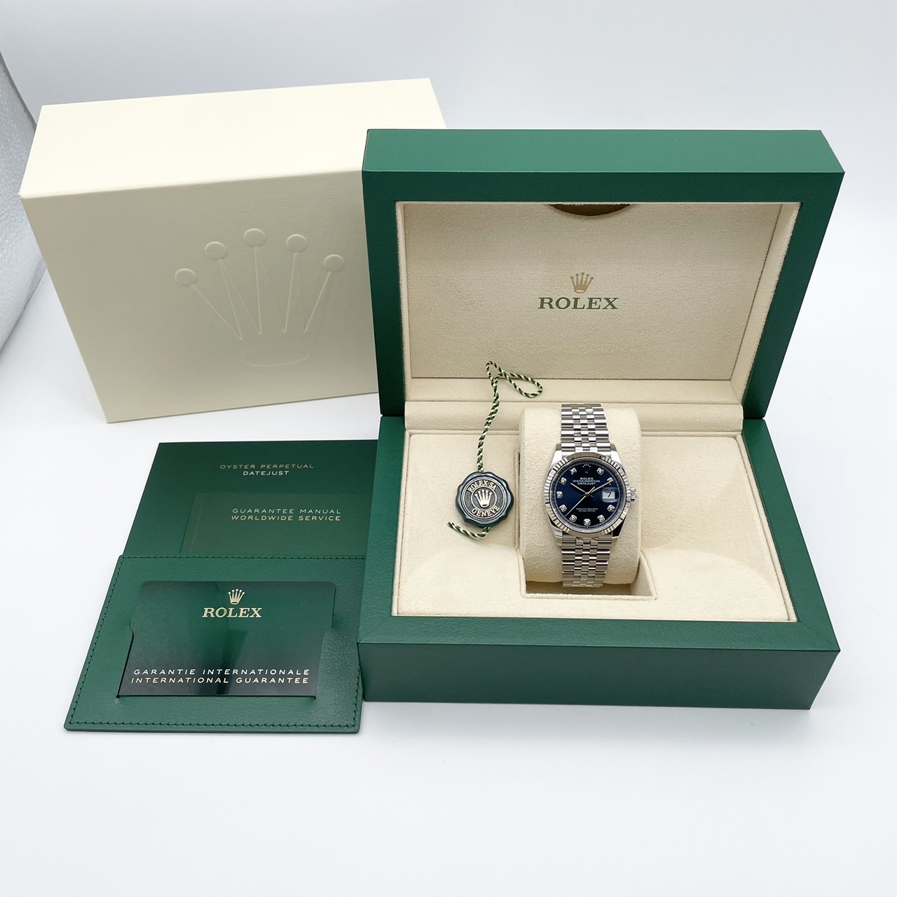 ����å��� �ǥ��ȥ��㥹�� 126234G �֥饤�ȥ֥롼 ���ƥ�쥹�ܥۥ磻�ȥ������ �����������֥쥹��å� 36mm