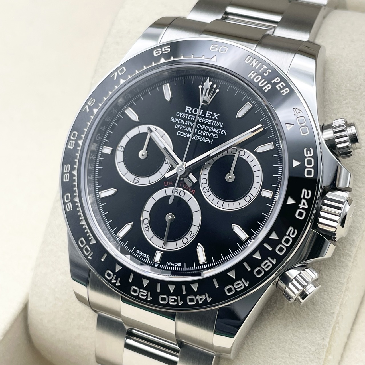 ����å��� �ǥ��ȥ� 126500LN  �֥�å� ���ƥ�쥹�������� �����������֥쥹 40mm