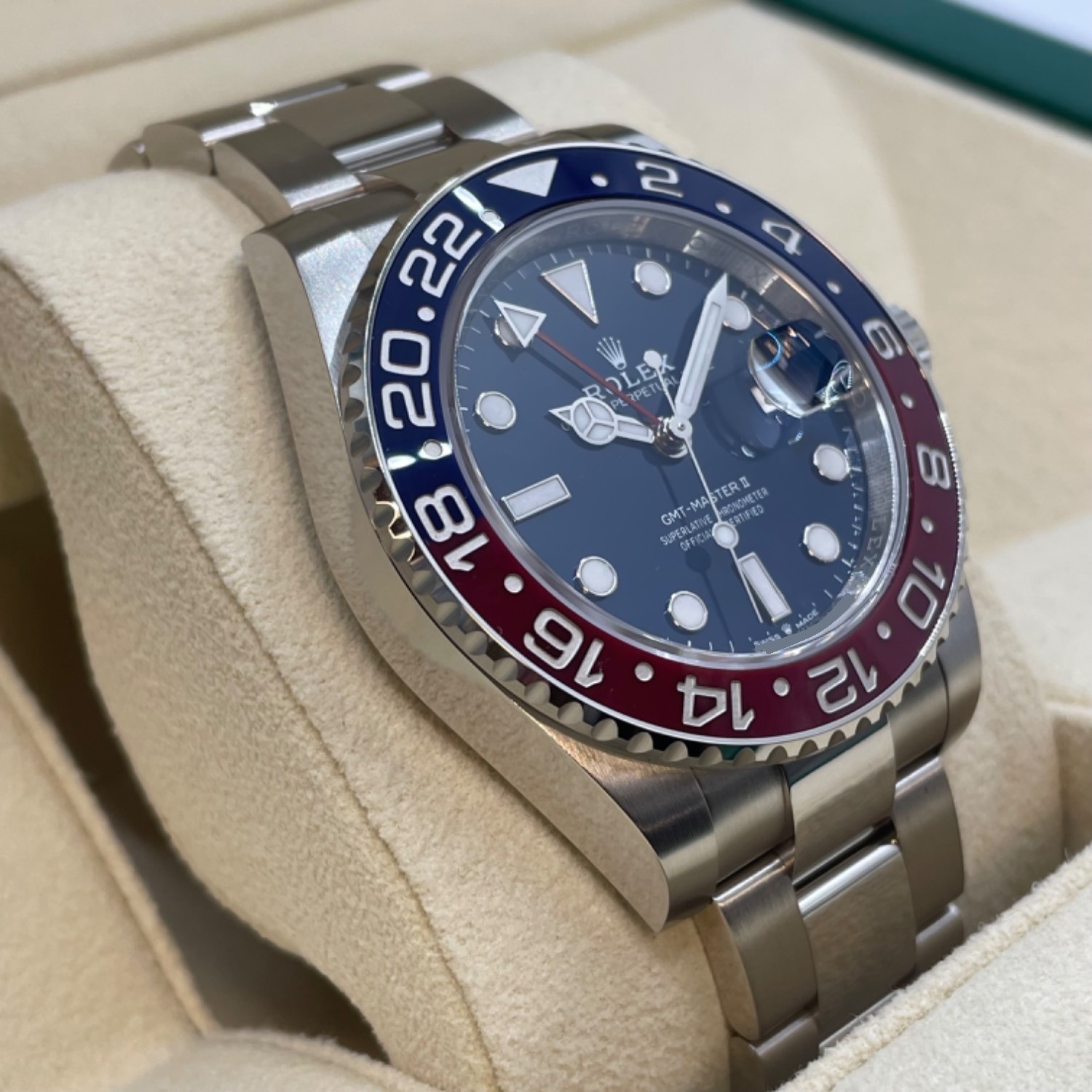 GMT�ޥ�����II 126719BLRO �����������֥쥹��å� �ߥåɥʥ��ȥ֥롼 �ۥ磻�ȥ������ 40mm