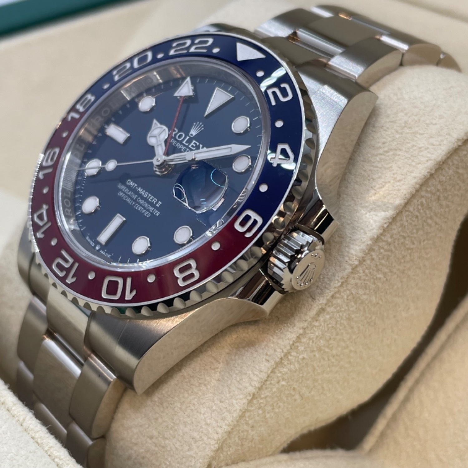 GMT�ޥ�����II 126719BLRO �����������֥쥹��å� �ߥåɥʥ��ȥ֥롼 �ۥ磻�ȥ������ 40mm