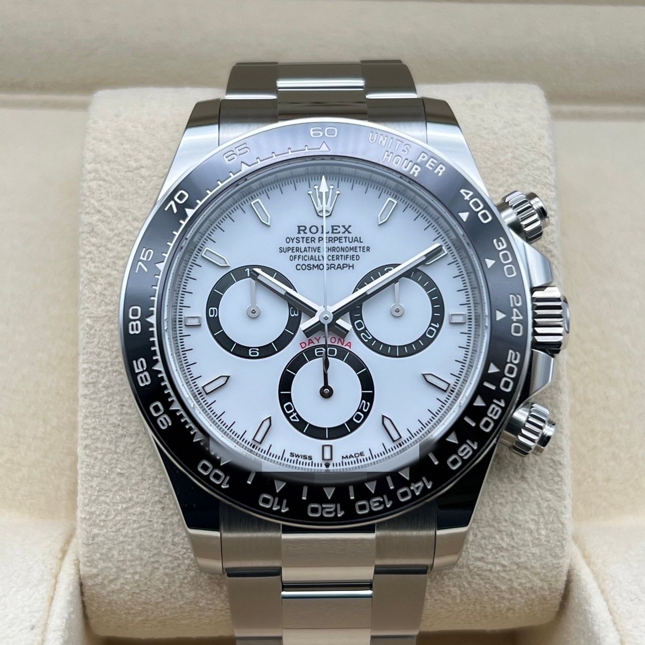 ����å��� �ǥ��ȥ� 126500LN  �ۥ磻�� 40mm ���ƥ�쥹�������� �����������֥쥹