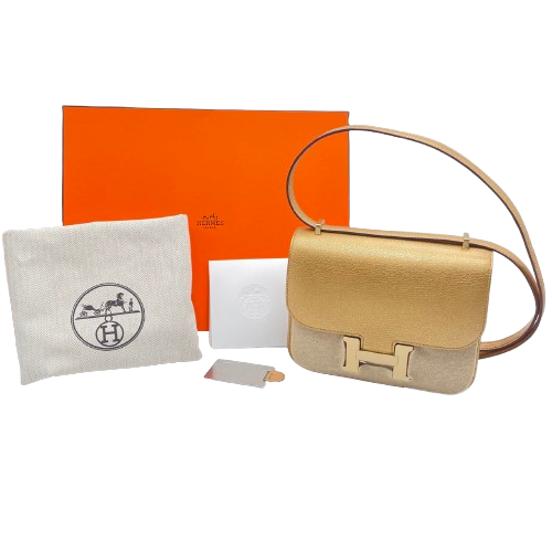 美品✨ HERMES エルメス ラリー コンビ Hバンド ゴールド レディース Brand New ( Rank N ) HERMÈS Constance To Go Rock Chocolat (47) Box