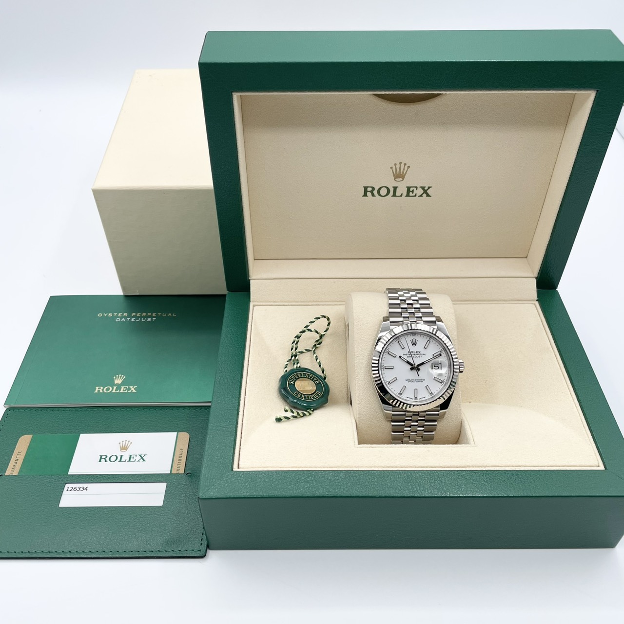 ����å��� �ǥ��ȥ��㥹�� 126334 �ۥ磻�� ����ӥ꡼�֥쥹��å� 41mm