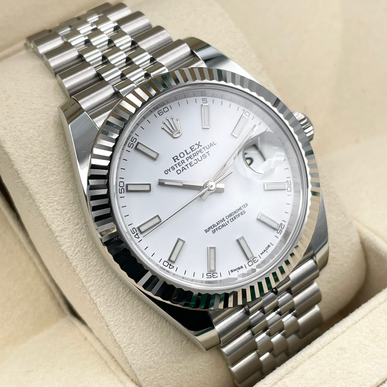 ����å��� �ǥ��ȥ��㥹�� 126334 �ۥ磻�� ����ӥ꡼�֥쥹��å� 41mm