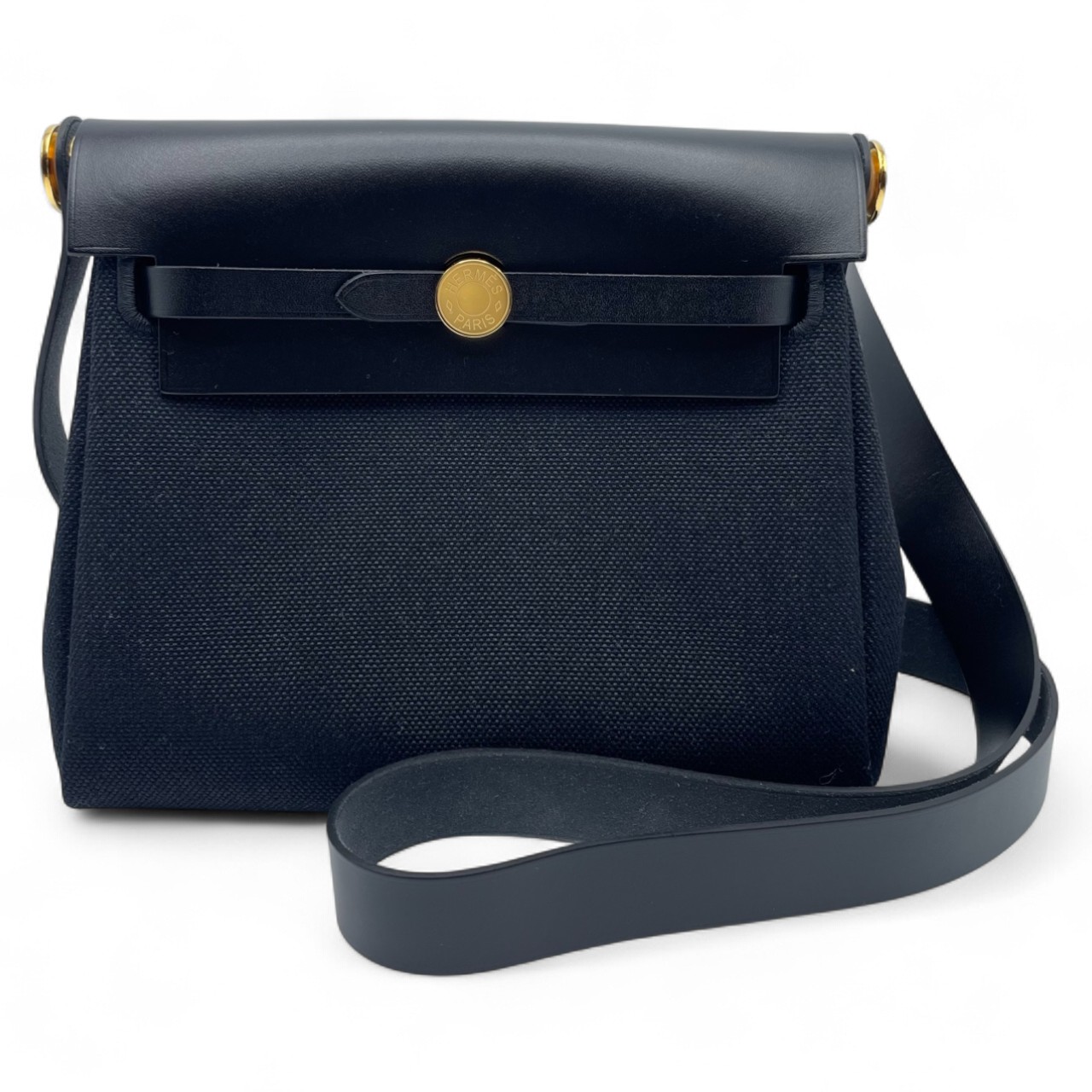【HERMES】エールバックミニ/ノワール/ゴールド金具 エルメス エールバッグ ジップ ミニ 20 ノワール トワル