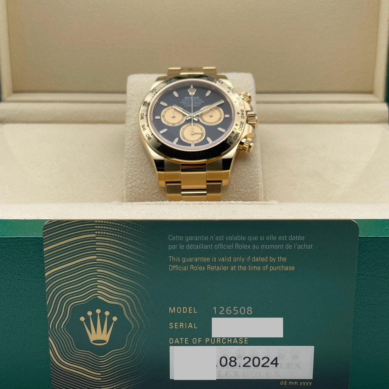 ロレックス デイトナ 126508 イエローゴールド ブラック 40mm ｜ 商品