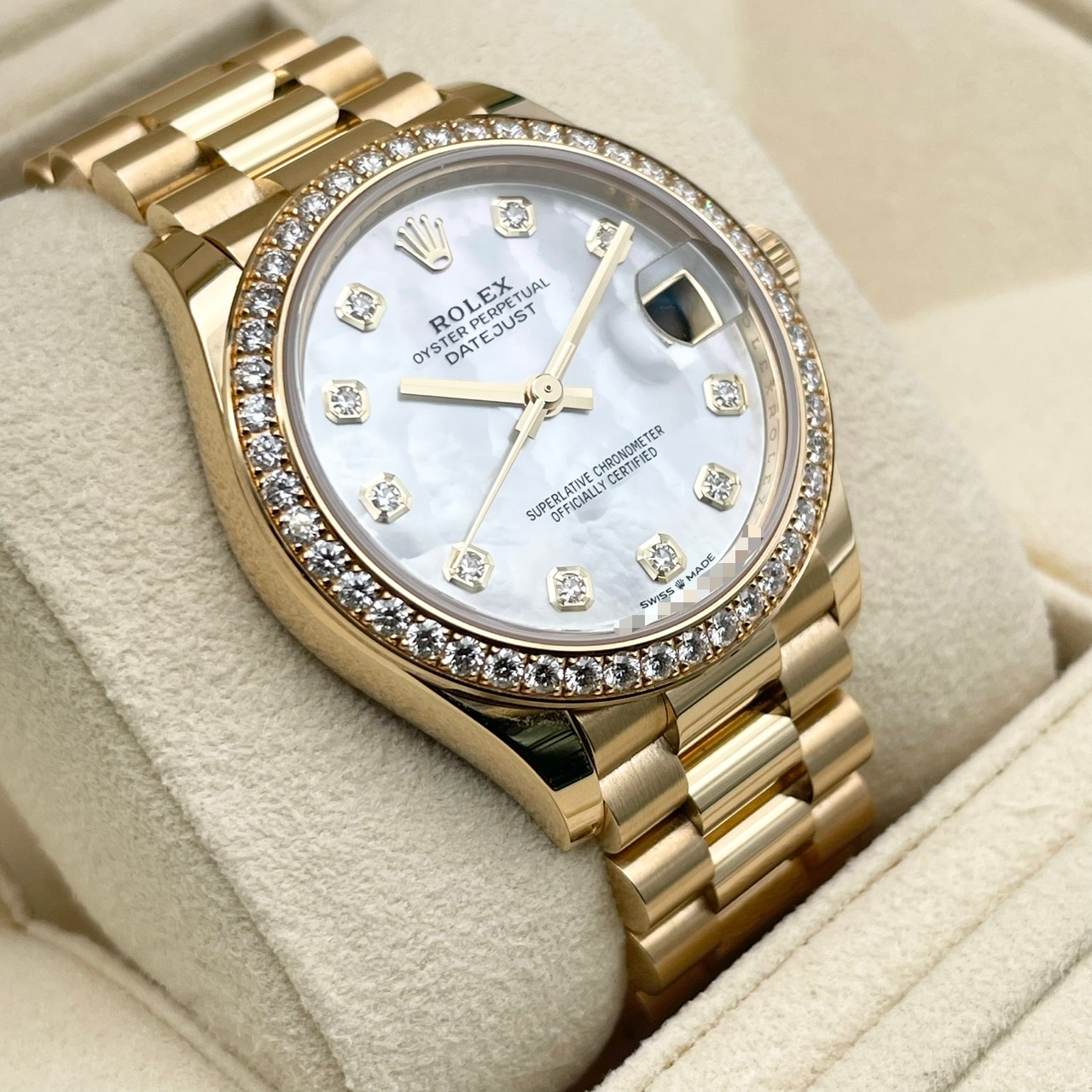 デイトジャスト 278288RBR ホワイトマザーオブパール イエロー