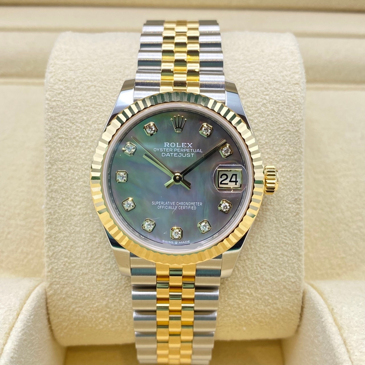 ロレックス デイトジャスト 278273 ブラックマザーオブパール