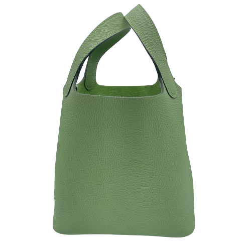 エルメス ピコタン PMサイズ ヴェールクリケット/ゴールド金具 エルメス ピコタンロックエクラ18/PM グリミスティ/ ブラック