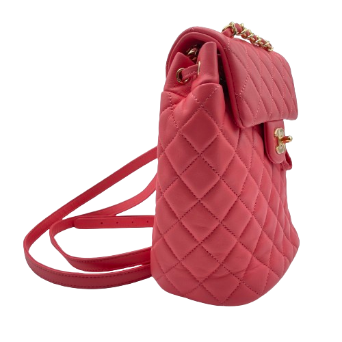 CHANEL シャネル ラムスキン バックパック バックパック、メッシュ & シャイニー ラムスキン、ブラック
