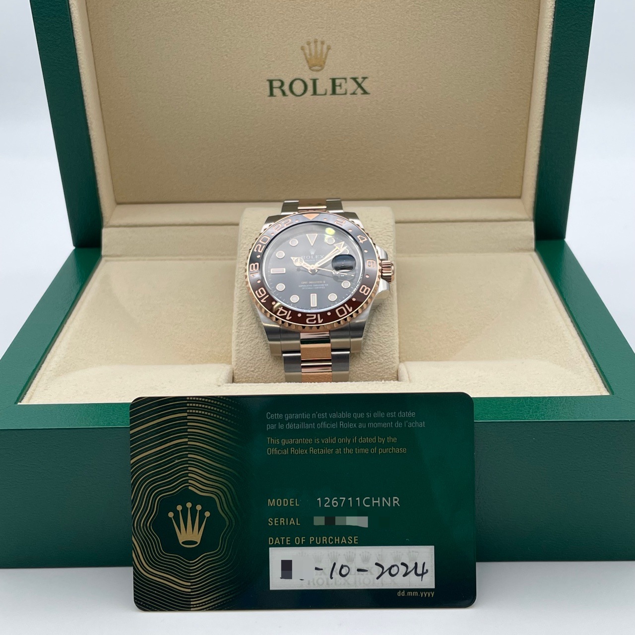 ����å��� GMT�ޥ�����II 126711CHNR �֥�å� ���ƥ�쥹��������ԥ󥯥������ �����������֥쥹��å� 40mm