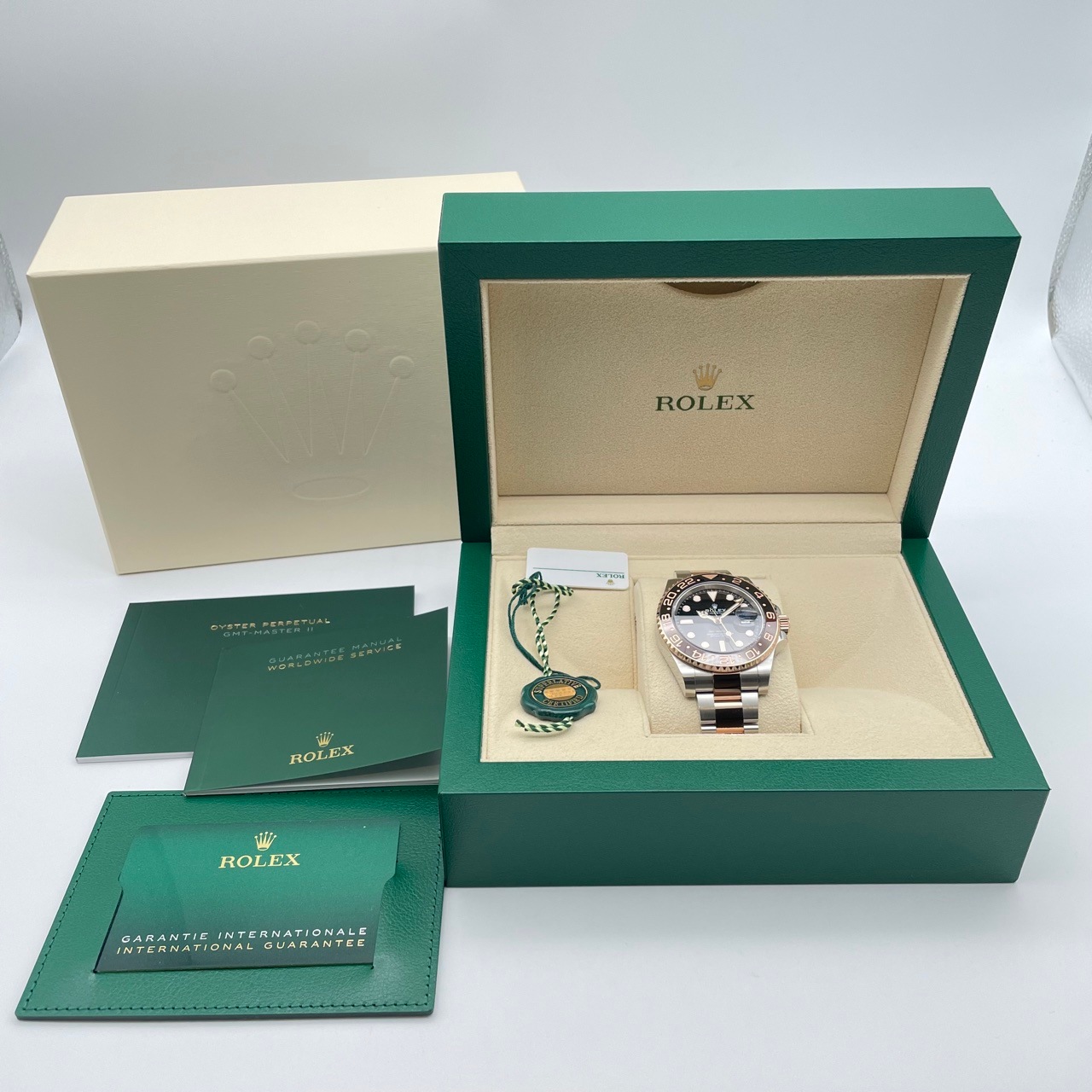 ����å��� GMT�ޥ�����II 126711CHNR �֥�å� ���ƥ�쥹��������ԥ󥯥������ �����������֥쥹��å� 40mm