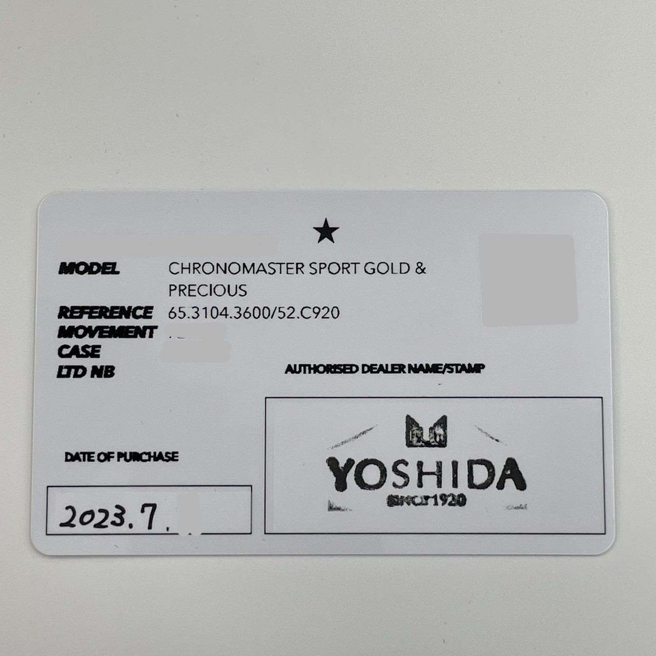 ���˥� �����Υޥ����� ���ݡ��� 65.3104.3600/52.C920 Yoshida Special Edition 41mm