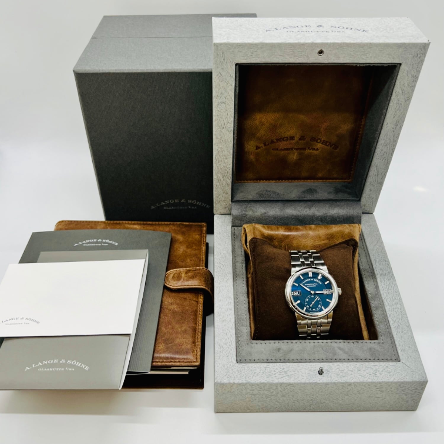 ランゲ&ゾーネ オデュッセウス 363.179 ダークブルー ステンレス