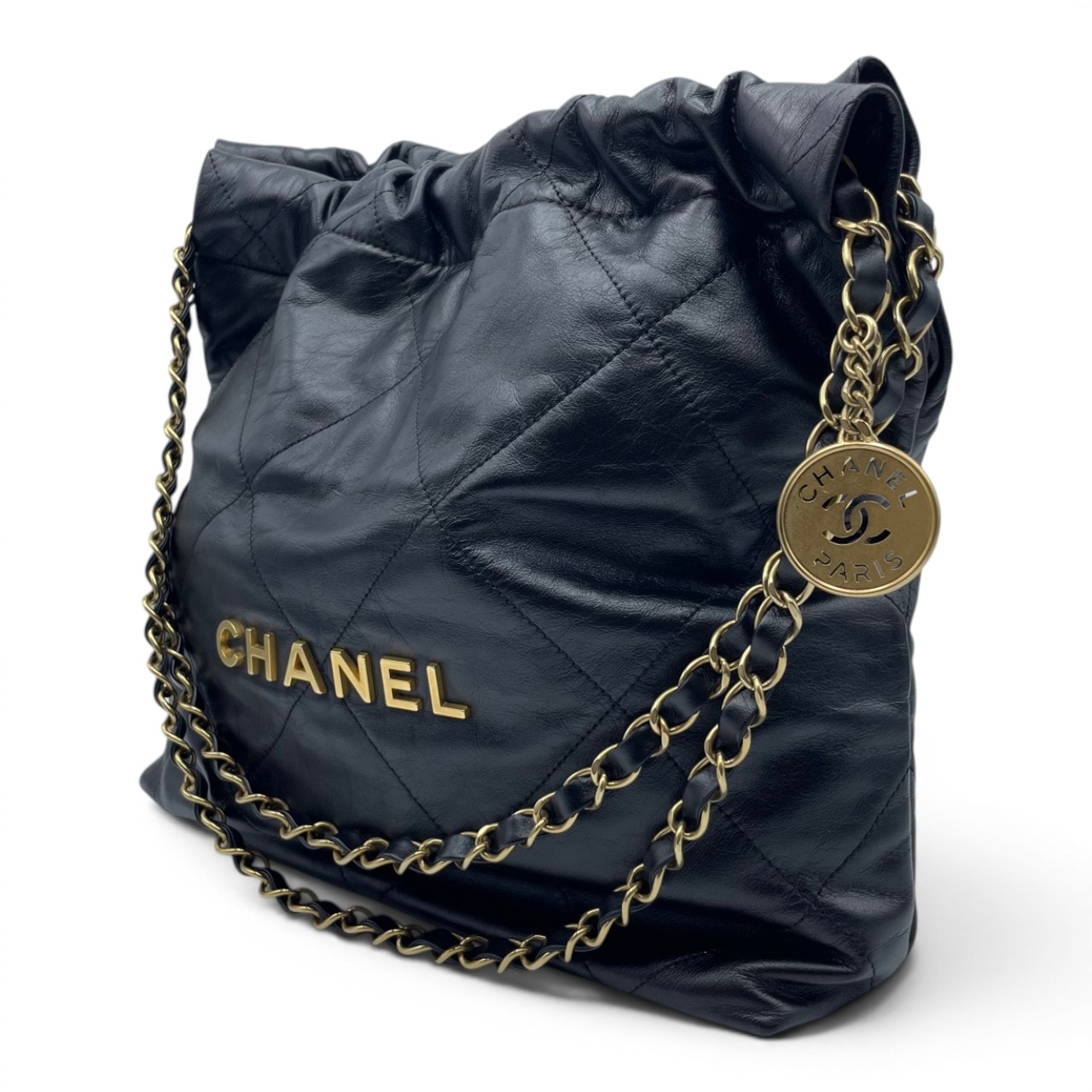 ����ͥ� CHANEL22 ���⡼�� �ϥ�ɥХå� �֥�å� �����ե����� ������ɶ��