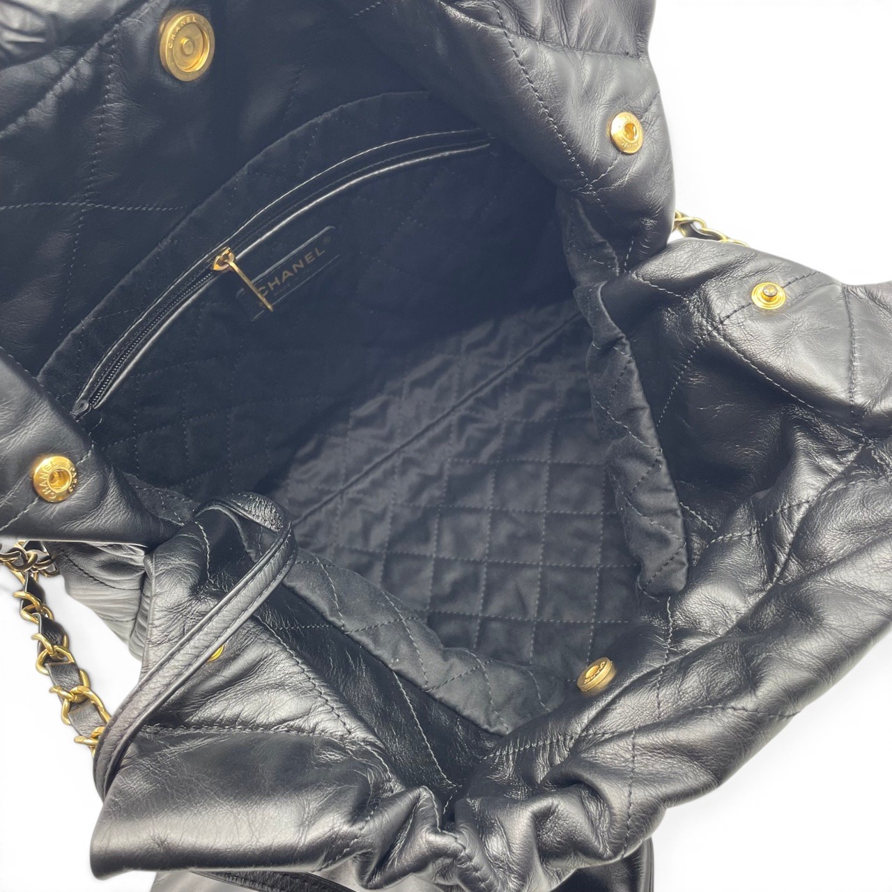 ����ͥ� CHANEL22 ���⡼�� �ϥ�ɥХå� �֥�å� �����ե����� ������ɶ��