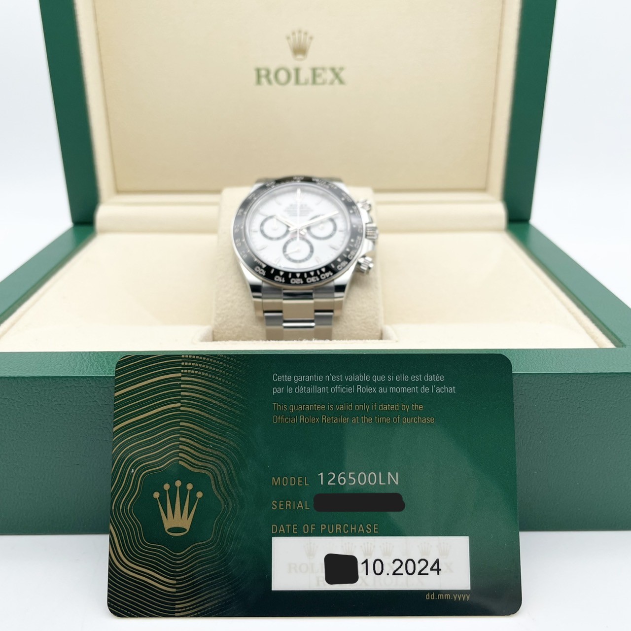 ����å��� �ǥ��ȥ� 126500LN  �ۥ磻�� 40mm ���ƥ�쥹�������� �����������֥쥹