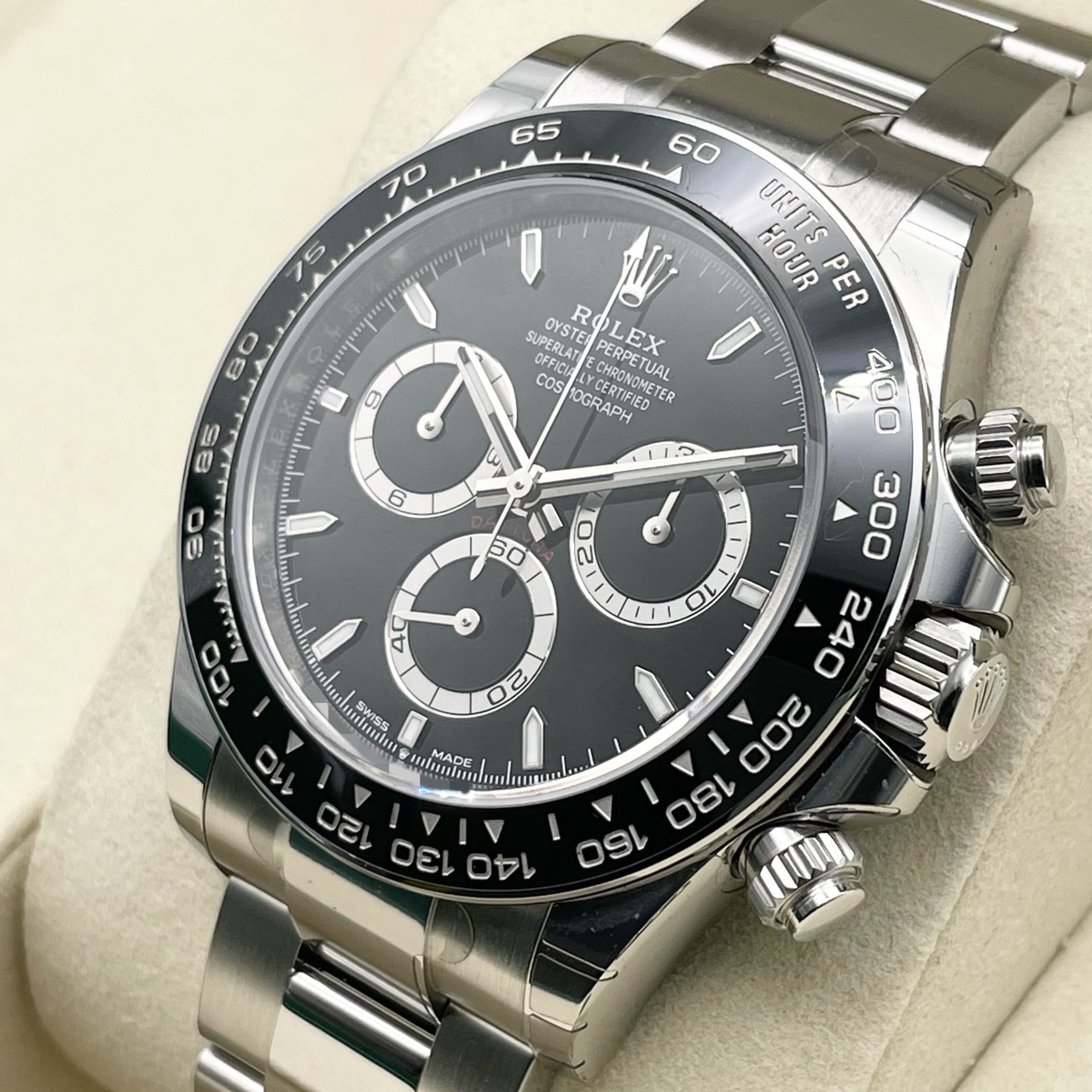 ��25ǯ10���顪 ���������ݸ�����դ����ۥ���å��� �ǥ��ȥ� 126500LN  �֥�å� ���ƥ�쥹�������� �����������֥쥹 40mm