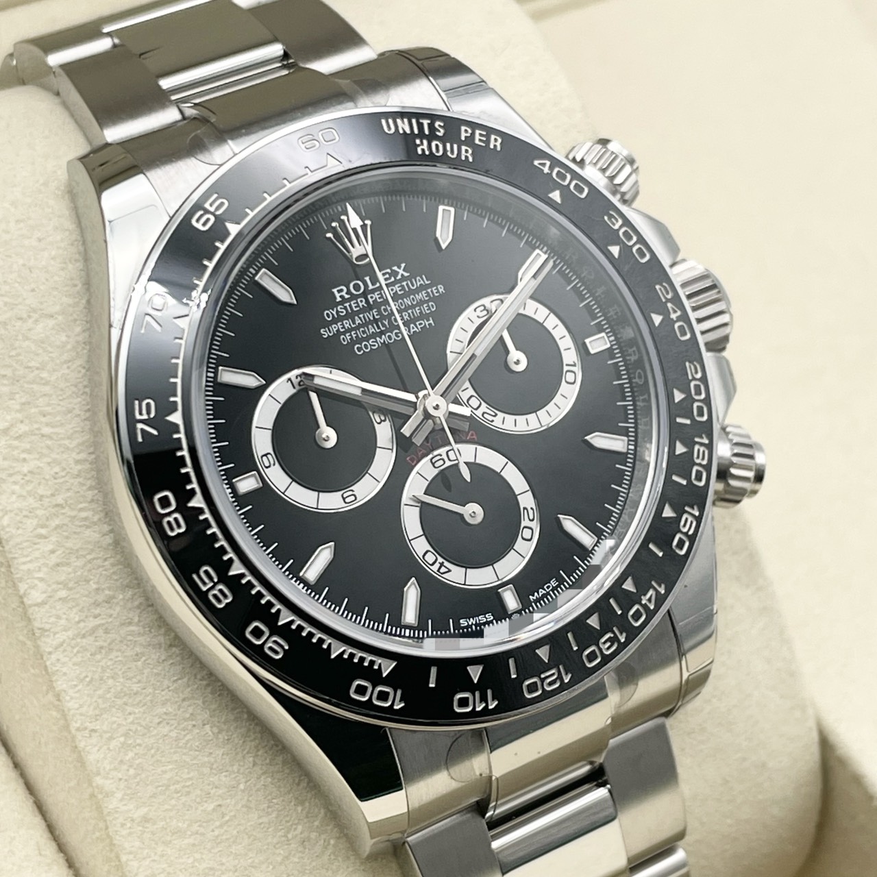 ��25ǯ10���顪 ���������ݸ�����դ����ۥ���å��� �ǥ��ȥ� 126500LN  �֥�å� ���ƥ�쥹�������� �����������֥쥹 40mm