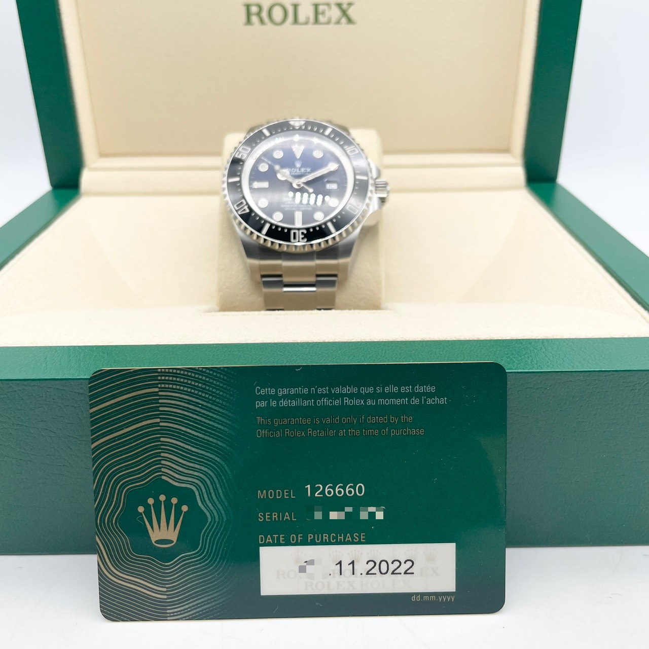�ڿ��������°���ۥ���å��� �����ɥ����顼 �ǥ����ץ��� 126660 D�֥롼 ���ƥ�쥹�������� 44mm