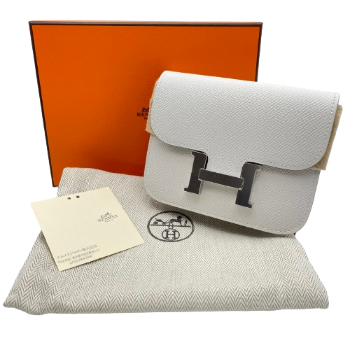 HERMES コンスタンス スリム エプソン ホワイト シルバー金具 エルメス コンスタンススリム ナタ エプソン シルバー金具 B刻印