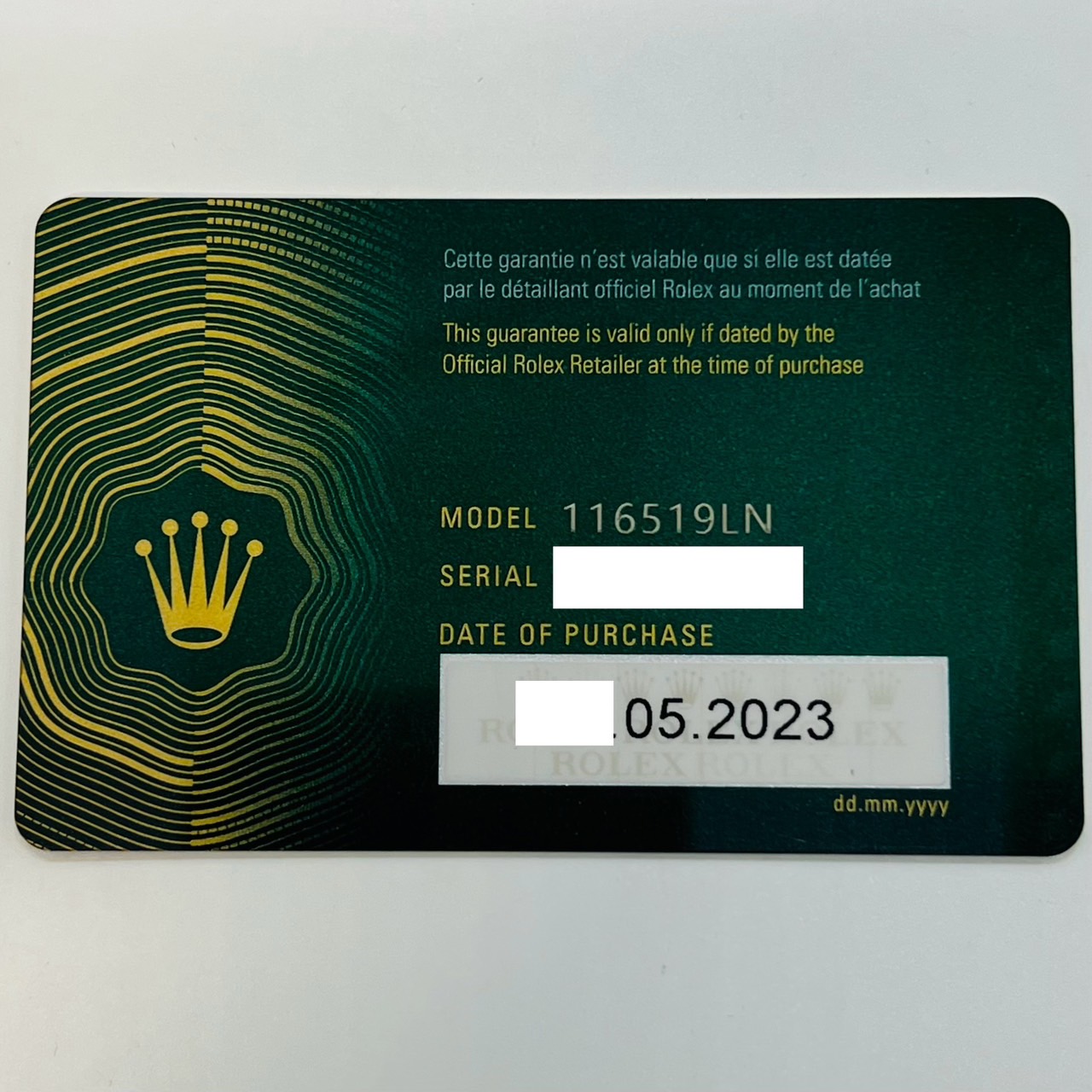 ����å��� �ǥ��ȥ� 8P������ 116519LNG �֥�å� 40mm �ۥ磻�ȥ������ ��С�