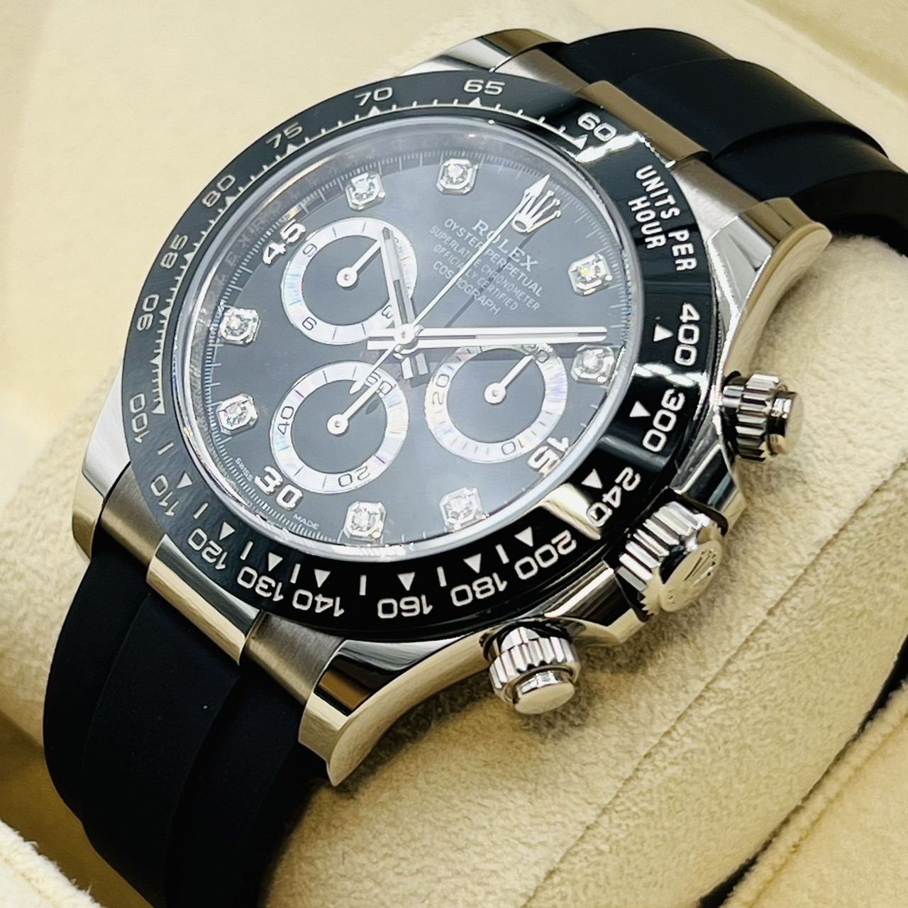 ����å��� �ǥ��ȥ� 8P������ 116519LNG �֥�å� 40mm �ۥ磻�ȥ������ ��С�