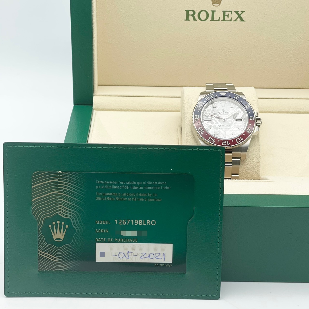 �ڿ��������°���ۥ���å��� GMT�ޥ�����II 126719BLRO �����������֥쥹��å� ��ƥ��饤�� �ۥ磻�ȥ������ 40mm