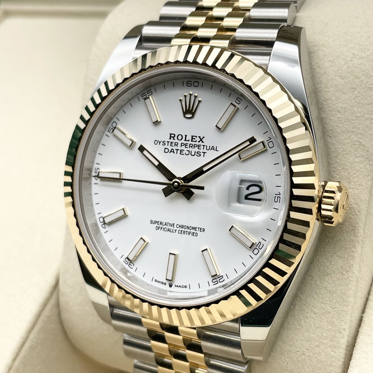 ����å��� �ǥ��ȥ��㥹�� 126333  �ۥ磻�� ����ӥ꡼�֥쥹 41mm