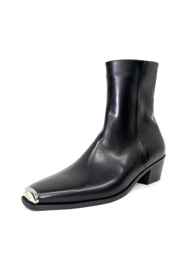 受注制【Never mind the XU】steel toe leather heel boots