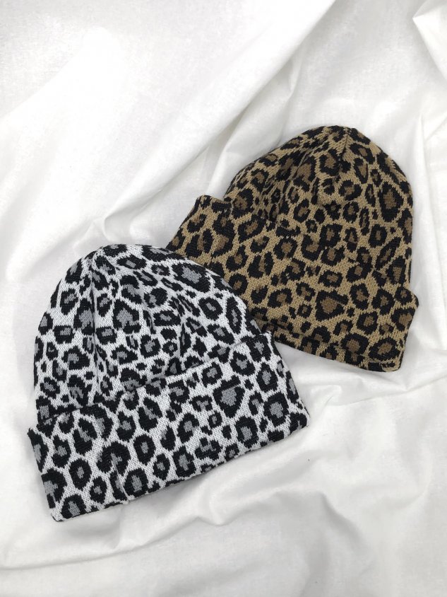 受注制【Never mind the XU】leopard beanie (2color) | OUR