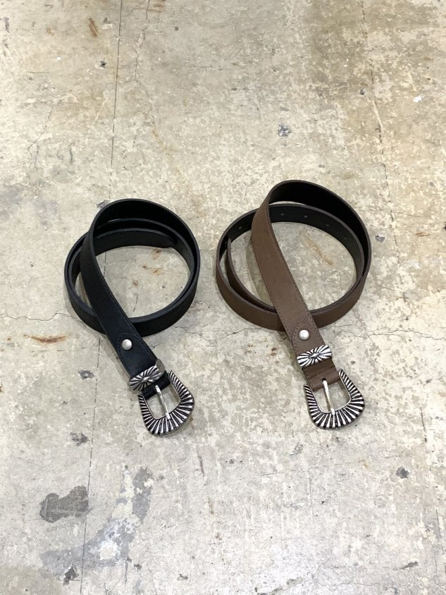 受注制【Chikashitsu +】design buckle leather belt | OUR