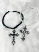 受注制【Rosen Kreuz】pearl cross 2 necklace | OUR BRAND
