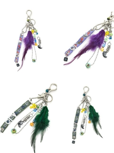 【AJOBYAJO】 Feather Key Ring (2color)