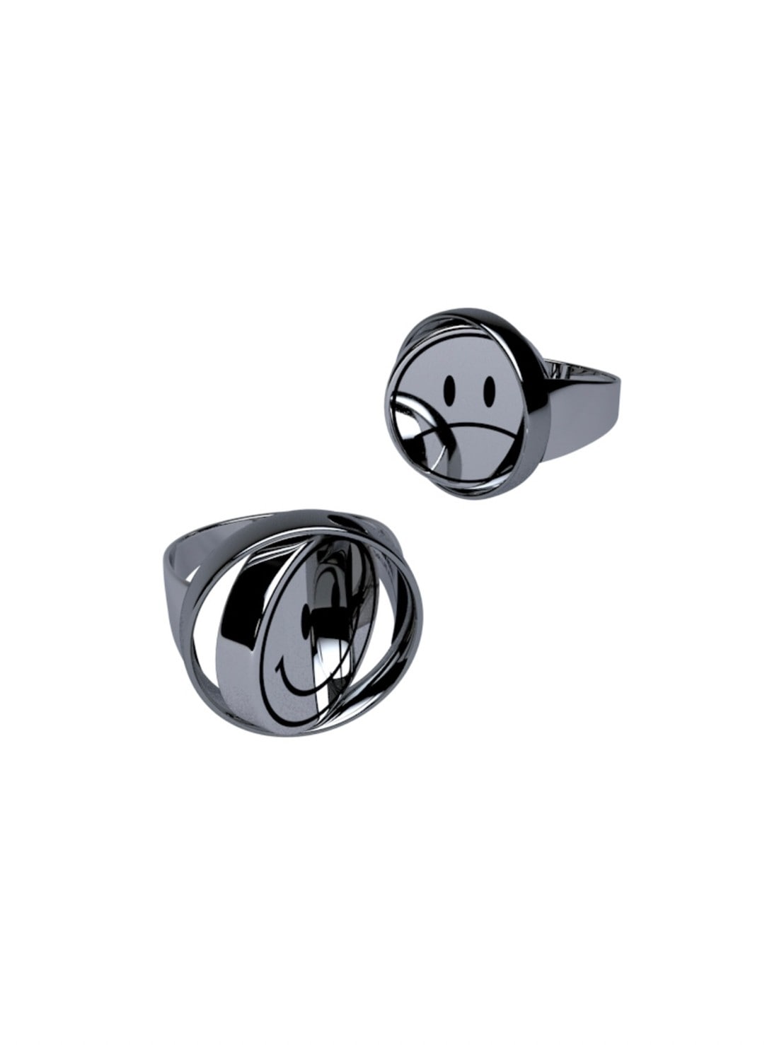 Smiley ring 13号 LURS】Flip the smiley face ring | OUR BRAND,LURS | PRESSING