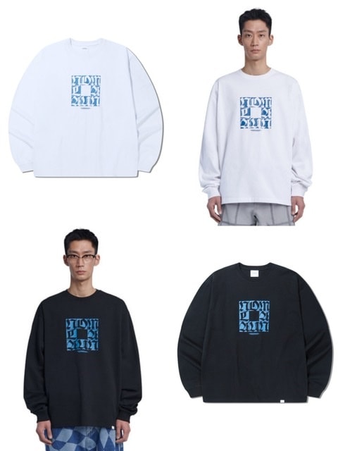 【NOMANUAL】SQR GRAPHIC LONG SLEEVE TEE
