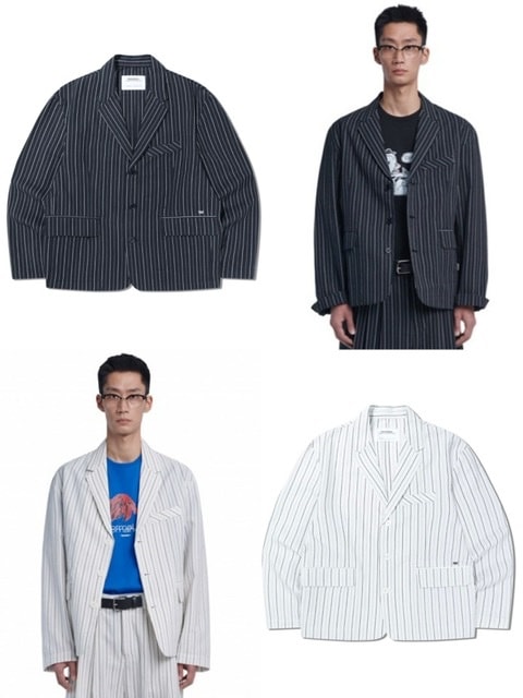 【NOMANUAL】THREE BUTTON SEERSUCKER JACKET