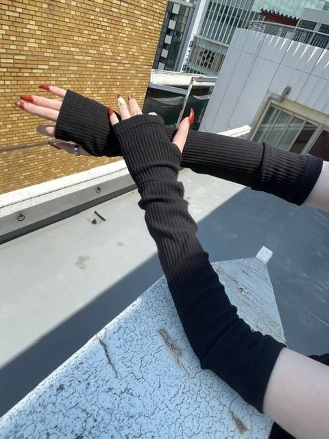 受注制【Never mind the XU】rib arm warmer (2color)