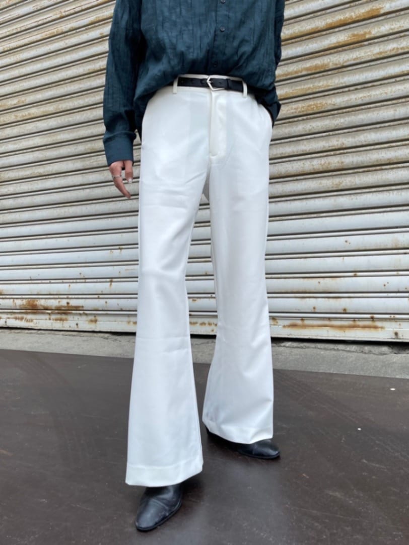 【Chikashitsu + ORIGINAL】full length flare slacks (2color)