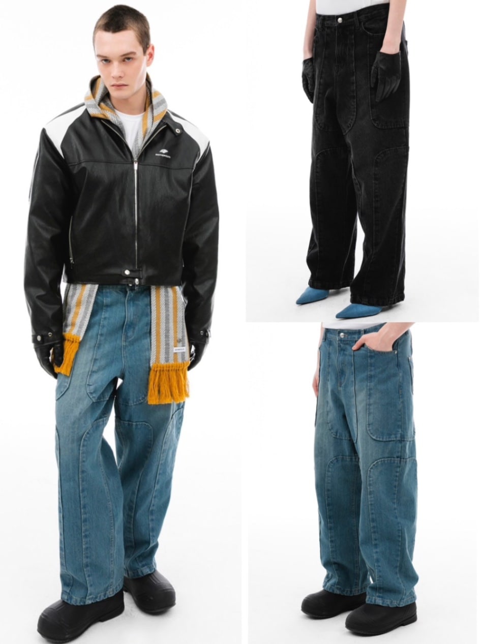 【ANOTHERYOUTH】panel jeans