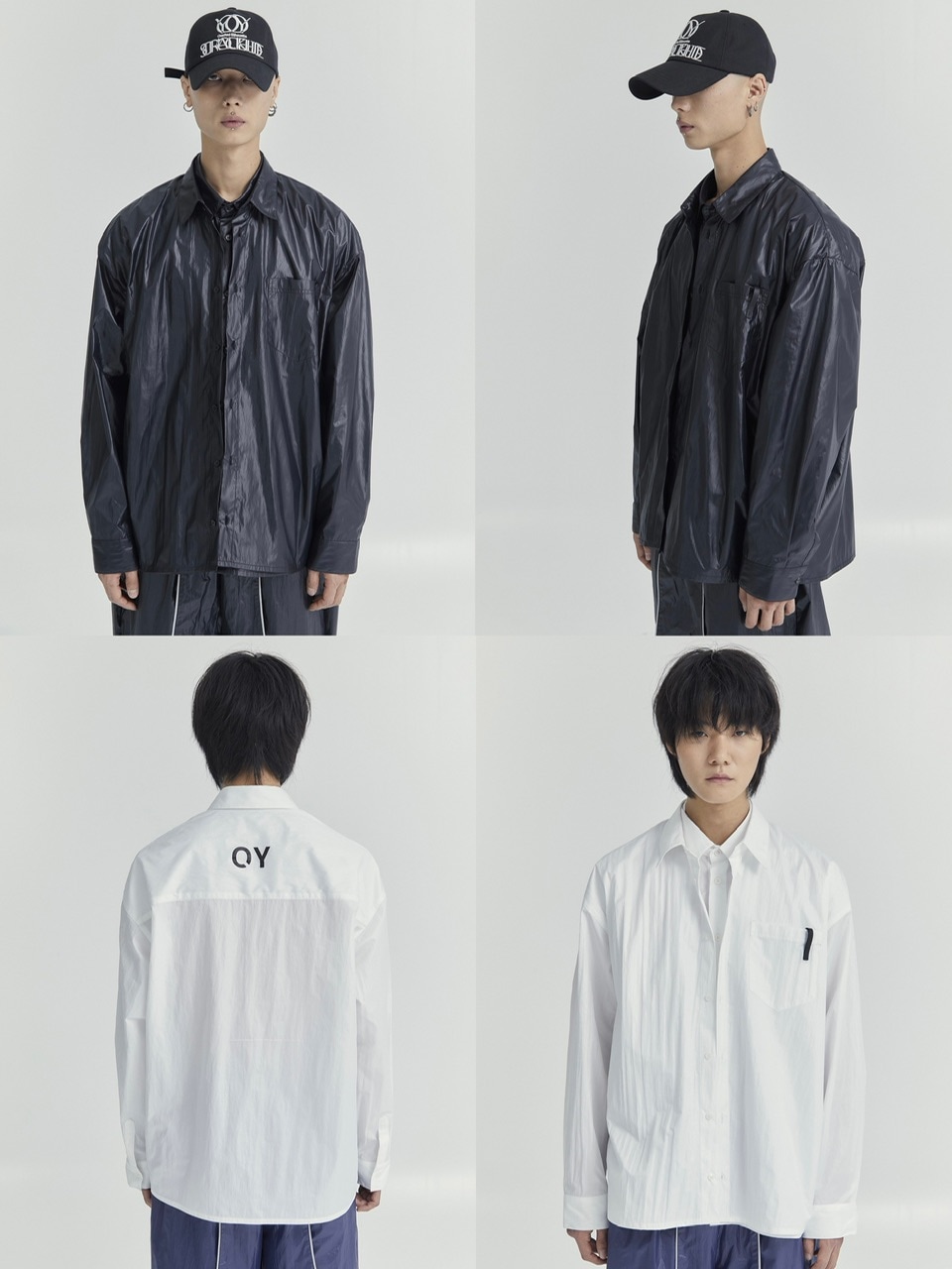 【OY】LAYERED PANEL LOGO SHIRTS