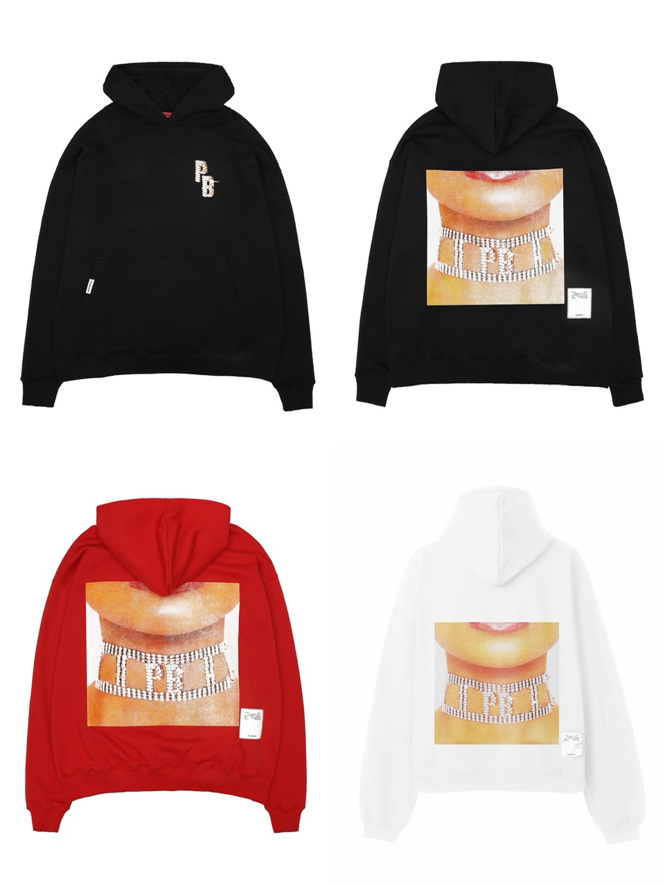 【POSH BRAIN】DIAMOND CHOKER HOODIE