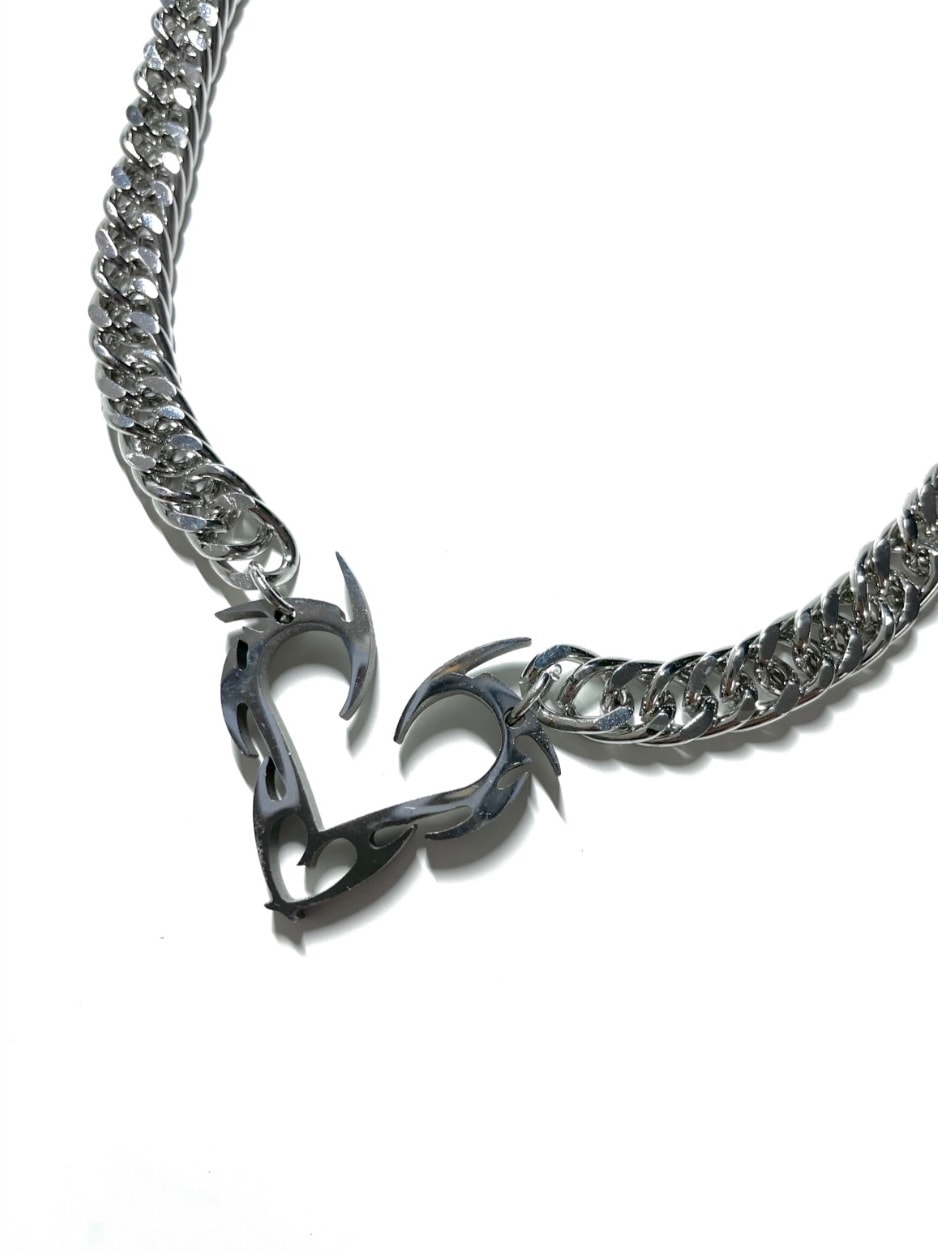 受注制【XU DOG】tribal heart necklace